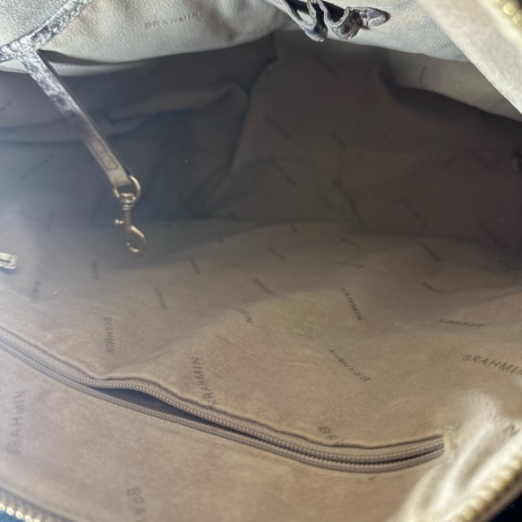 Brahmin large Duxbury Satchel crocodile genuine leather handbag - Picture 4 of 9